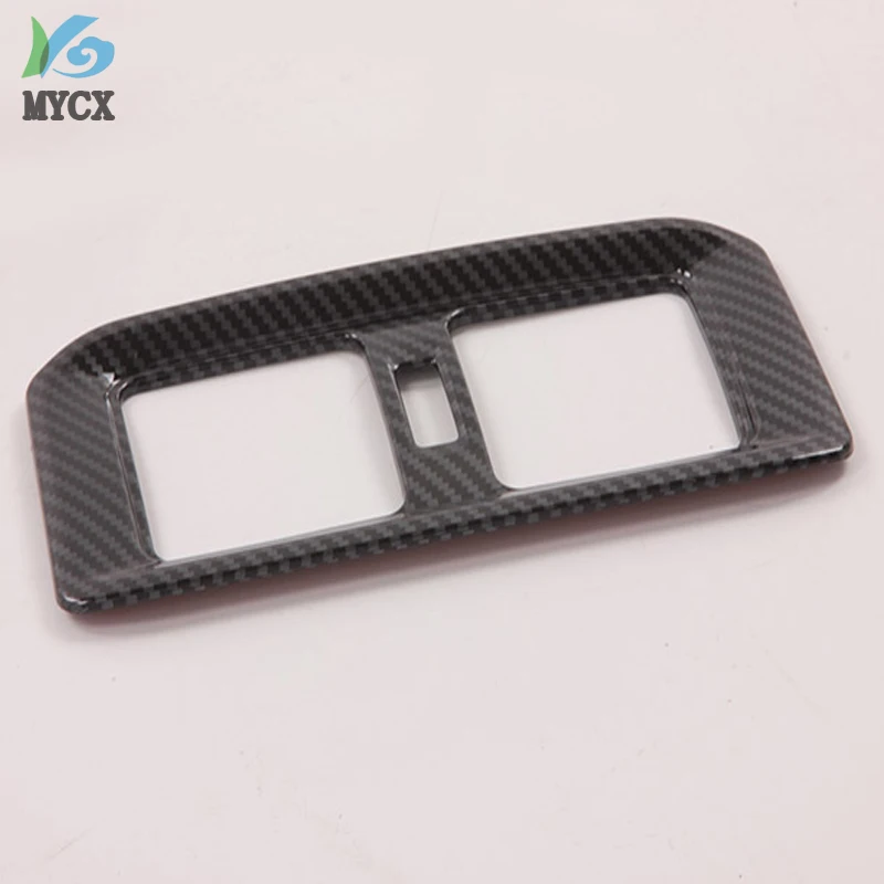 For Toyota RAV4 2019-2022 Car Styling Interior Rear Air Condition AC Vent Outlet Cover Trim carbon fiber Auto Accessories 1pcs