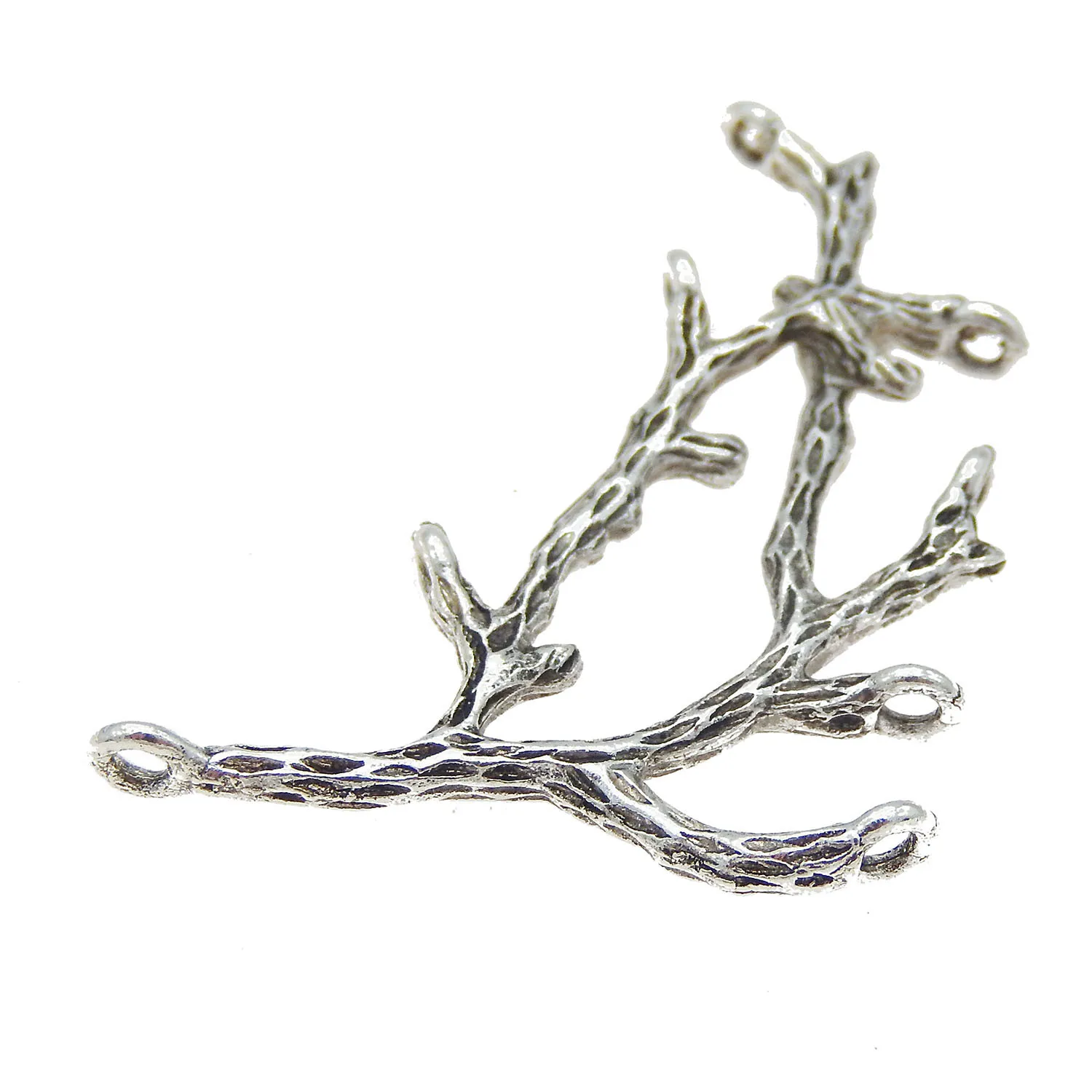 15pcs/lot Alloy Vintage Silver Color Necklace Pendant Bracelet Branches Handmade Craft Jewelry Making Finding  52*35mm  35352