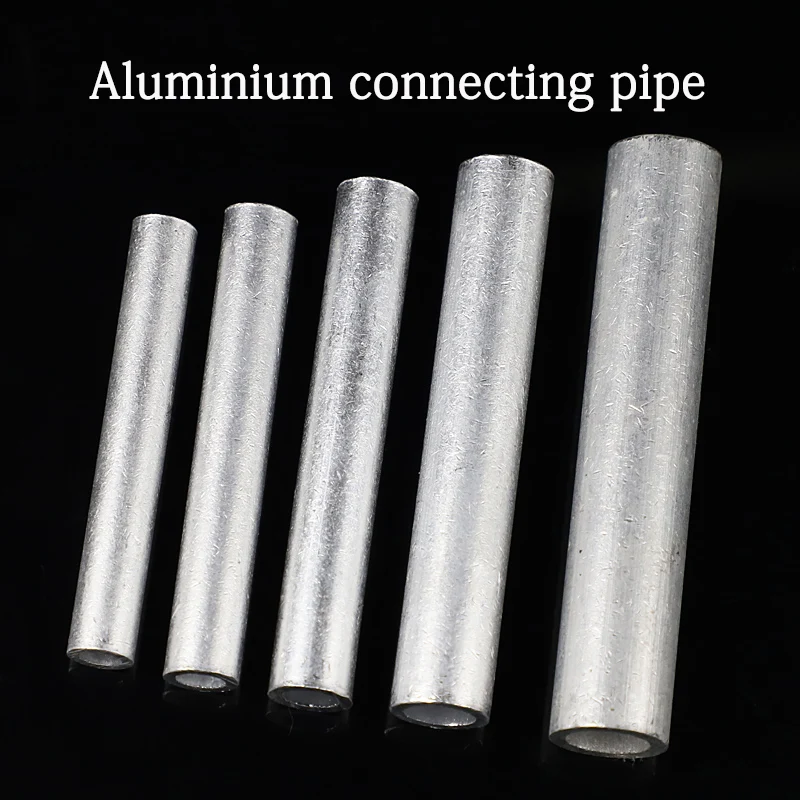 GL-10 GL-16 GL-25 Aluminum No Insulation Wire Cable Hole Passing Connecting Sleeve Tube Ferrule Lug Connector Crimp Terminal