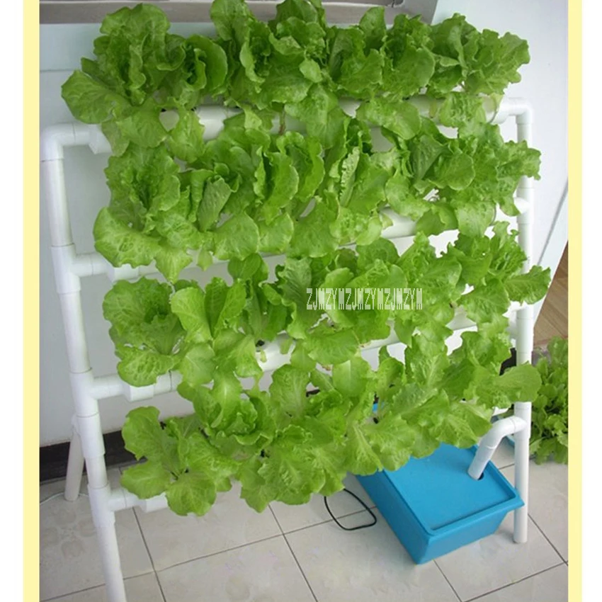 Home Balcony Pipeline Hydroponic Planting Rack Single-sided Ladder Type Soilless Vegetable Cultivation Equipment 110V/220V 10W