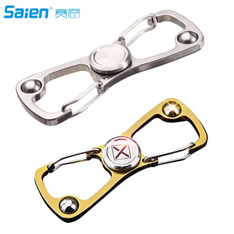 Multifunction Fidget Spinner, Bottle Opener, Key Chain, ID Clip and Carabiner