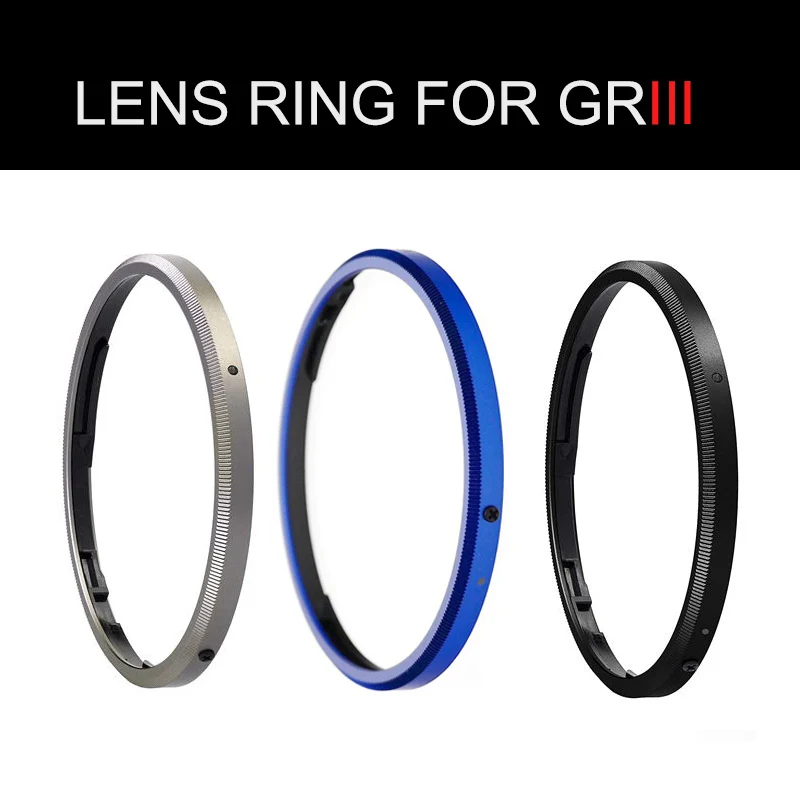 Original Blue/Black/Grey Lens Ring for Ricoh GR3/ GRIII