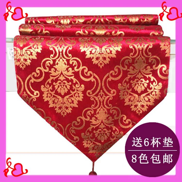 

Water music gift European luxury minimalist modern high-grade bed table cloth cabinet table table flag the flag cloth mat