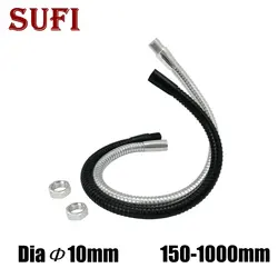 Dia10mm Metal Hose LED Gooseneck Spotlight Clip Bedside Table Lamp Universal Shaped Serpentine Tubes Bracket DIY LED Desk Lamp