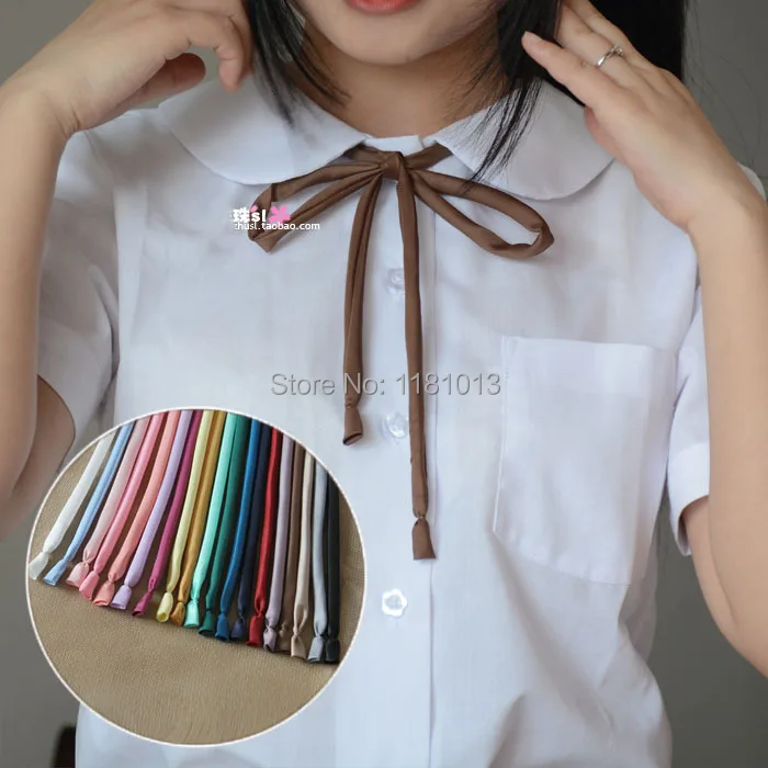 10 PCS/Lot The new thin strips Smooth collar rope | Japanese high school uniform neck rope JK uniform cute kawaii collar bow tie