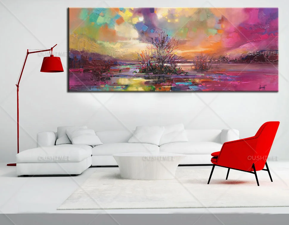 Artist Create New Painting Handmade High Quality Sky Oil Painting On Canvas Wholesale Unique Sea Abstract Landscape Paintings