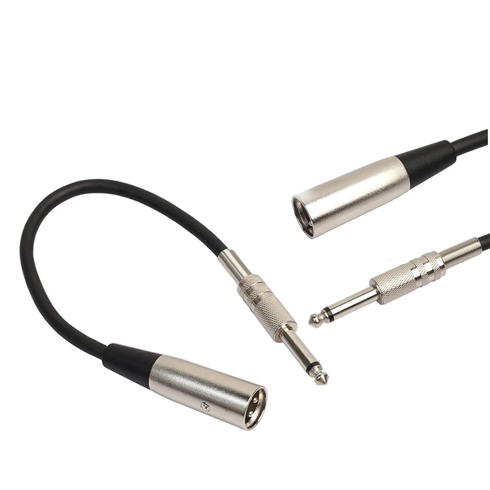 1Pc 3 Pin XLR żeńskie do 1/4 6.35mm Mono Jack męski wtyk Audio TRS kabel Adapter mikrofonu