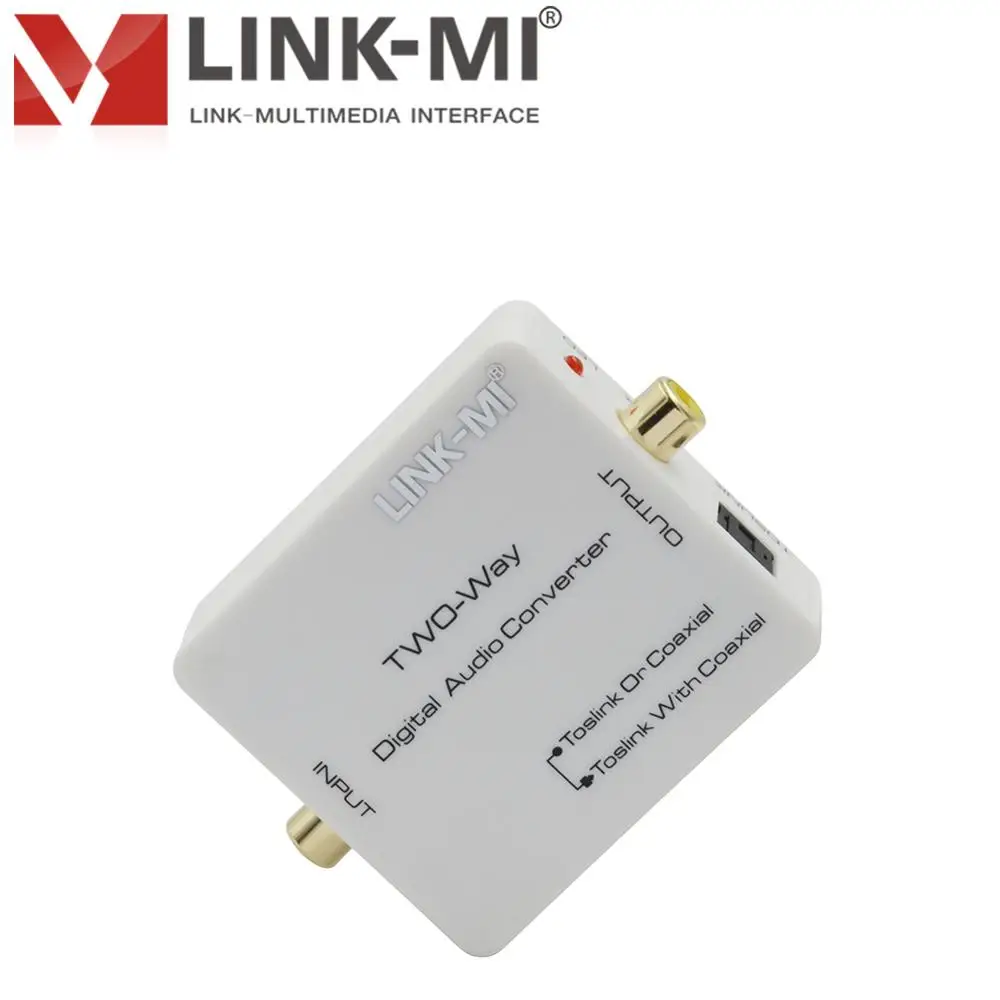 2-Way Digital Audio Converter Compact size and easy to install Coaxial to Toslink or Toslink to Coaxial