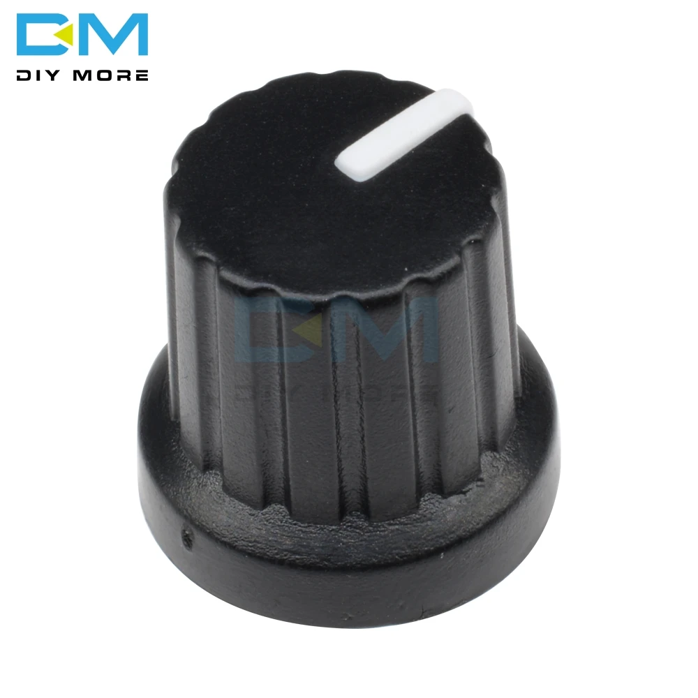 5PCS 6mm WH148 Potentiometer Control Knobs Caps Knobs Dia Shaft Hole  With Plastic Insert Fit 1/4