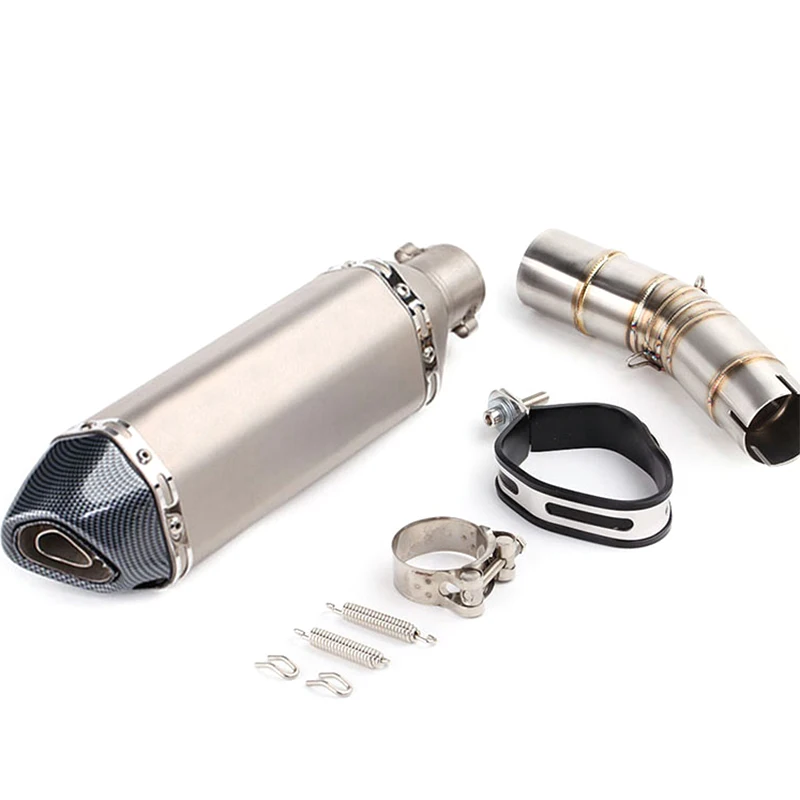 TKOSM Slip on FOR SUZUKI GSX250R GSXR250 Link Pipe Stainless Steel Exhaust Muffler Silence Set Link Middle Pipe