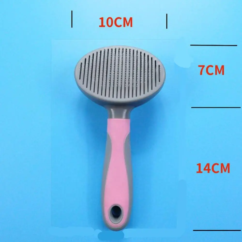 Pet Dog Comb For Hair Removal Auto Fur Cleaning Brush Cat Grooming Combs Tool Non-slip Soft Handle Pet Supplier Original Package