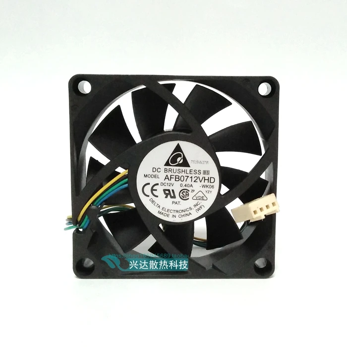 

original AFB0712VHD 12V 0.40A 7CM 7020 4 wire temperature control cooling fan 70x70x20mm