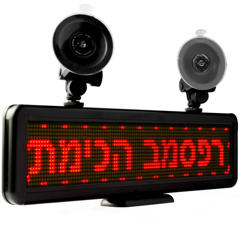 12v 16X64 Rote LED Sar Zeichen Hinten Fenster display USB eingang aufladbare programmierbare nachricht werbung display
