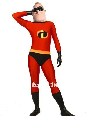 The Incredible Spandex One Piece Superhero Zentai Suit Mr Incredible Costume