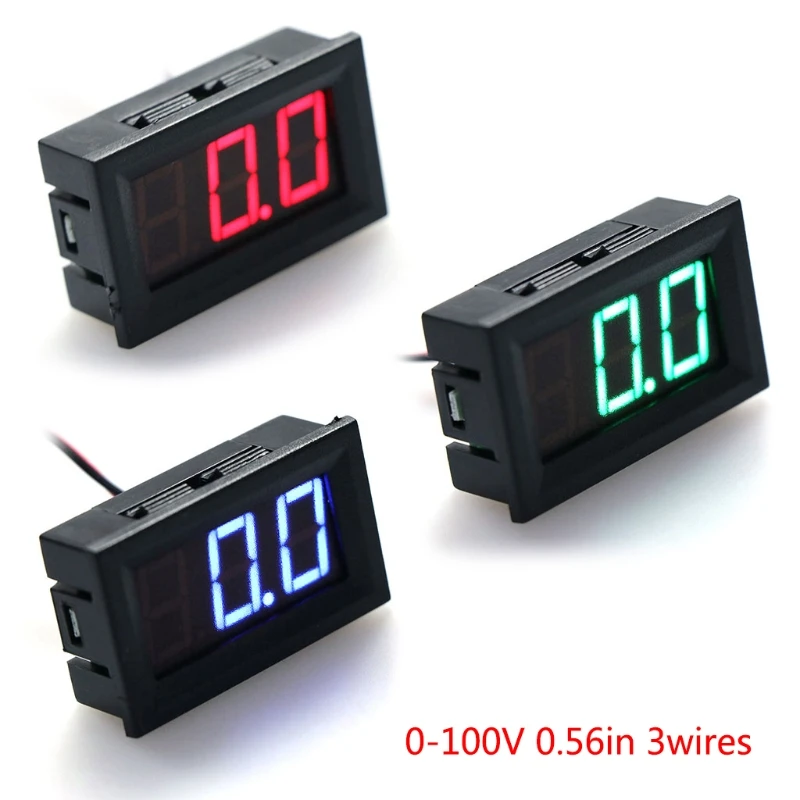DC Voltmeter LED Panel Amperemeter Universal Mini DC 0-100 V 3-Draht Spannung Strom Meter Tester LED display Digital Panel Meter