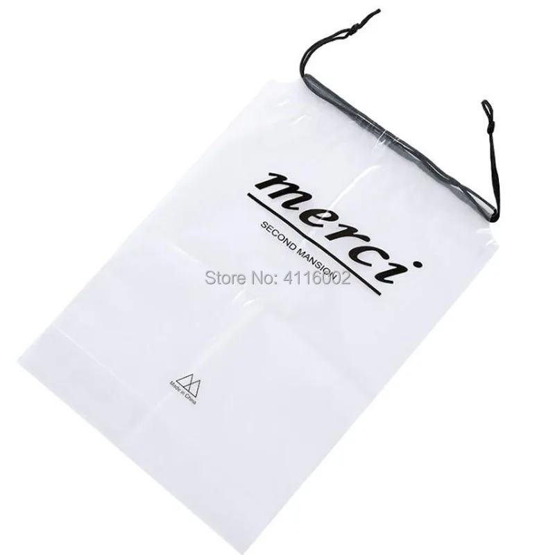 40Sets 5pcs/set Travel Storage Bags PVC Transparency Drawstring Bag Shoes Clothes PANTS Bathroom Goods Storage 34*24.5cm