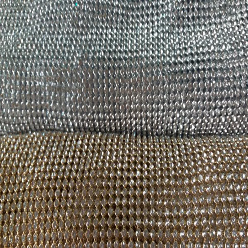 4mm Glitter Clear Rhienstone 45x120cm Metal Mesh Fabric Metallic cloth Metal Sequin Sequined Fabric Curtain Home Decoration