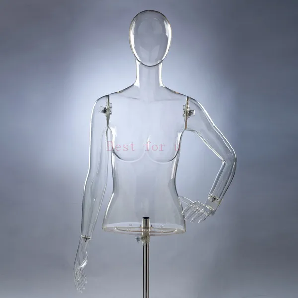 High Quality Guaranteed Egghead Plastic Women Transparent Mannequin for Window Displays Manufacturer