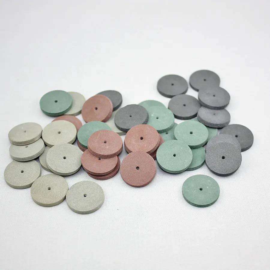 40pcs Rubber Polishing wheels Dental Jewelry Rotary Tool Polisher mixed colors