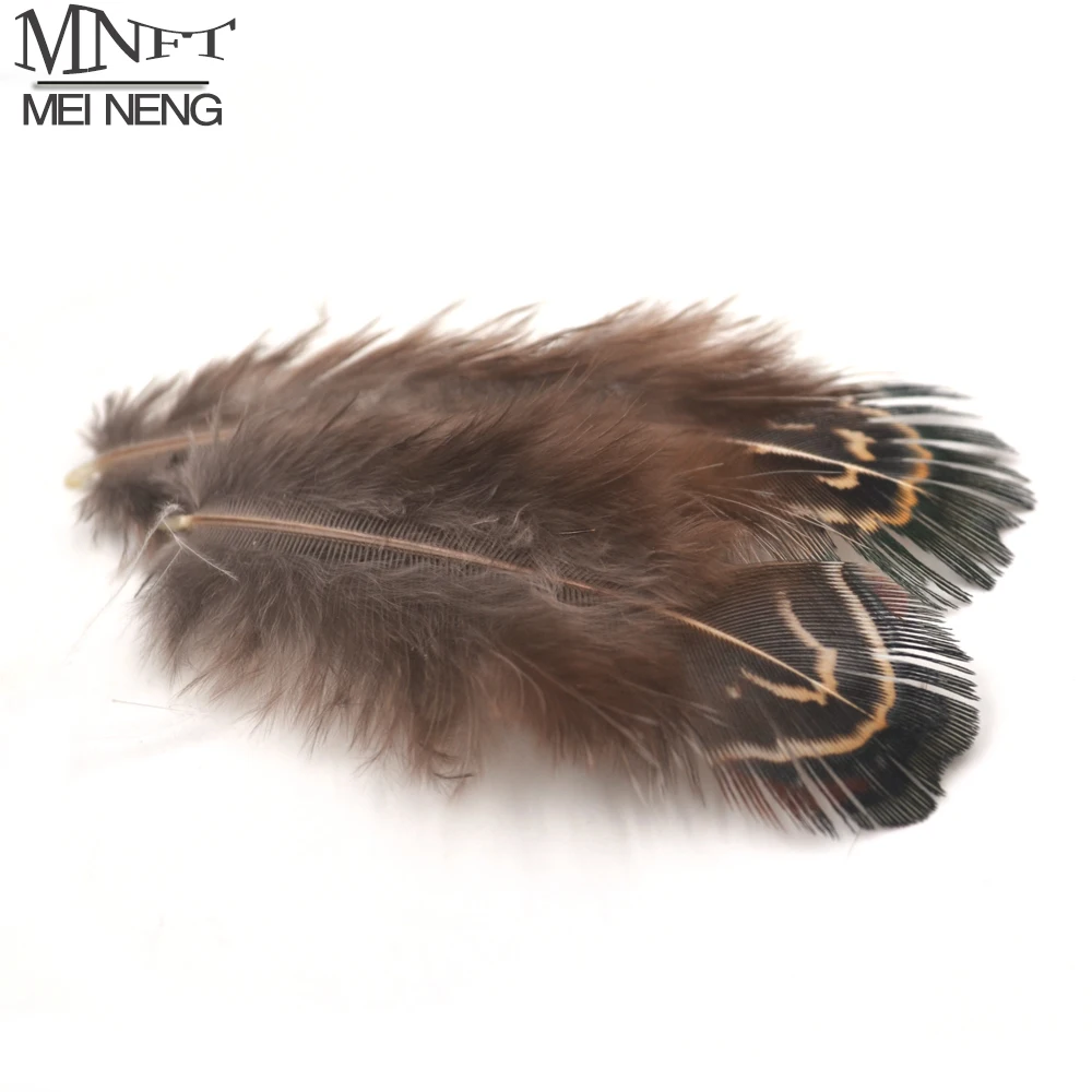 

MNFT 100Pcs Natural Colors Pheasant Feathers Green Eyebrows Feathers 3-7 cm Fly Fishing DIY Materials