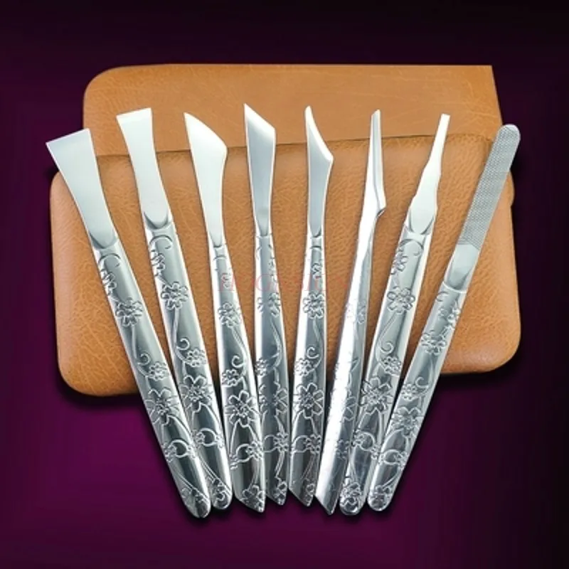 

8 Pcs Professional Pedicure Knife Set Nail Ditch Intensive Gray Armor Special Manicure Tool Sale