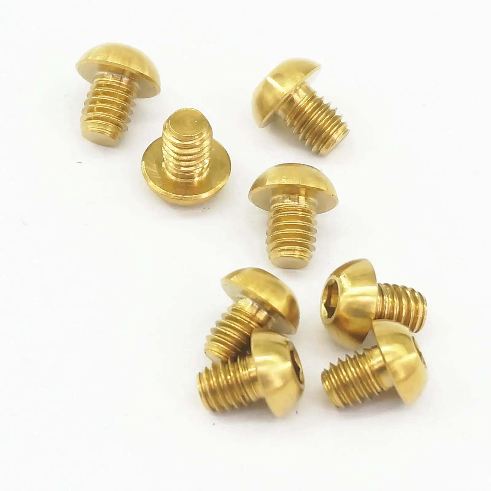 4 PCS M4x5mm Golden GR5 Titanium Button Head Screw For Road Bicycle C-Brake