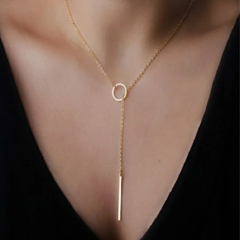 Bohemian Tiny Heart Star Necklace for Women Short Chain Coin Bar Moon Pendant Necklace Gift Choker Necklace