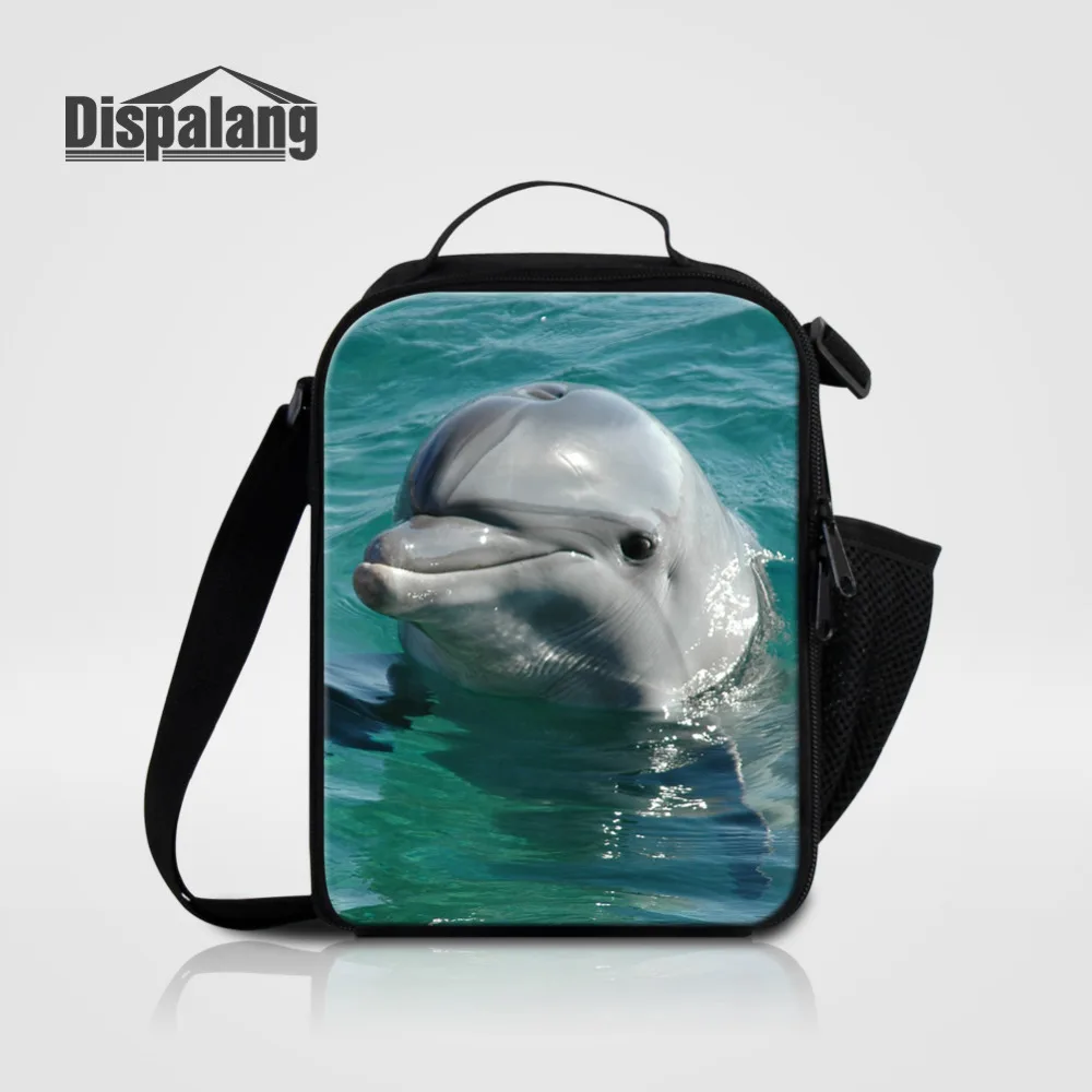 

Dispalang Cooler Lunch Bags for Kid School Food Portable Handbag Girls Dolphin Print Insulated Lunch Pack Bag 3D Animal Lunchbox