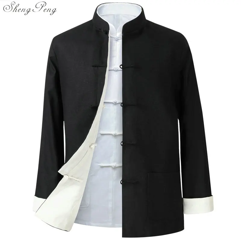 Traditional chinese jacket Traditional mandarin collar tang jacket mandarin collar suit men clothes 2018 Q600