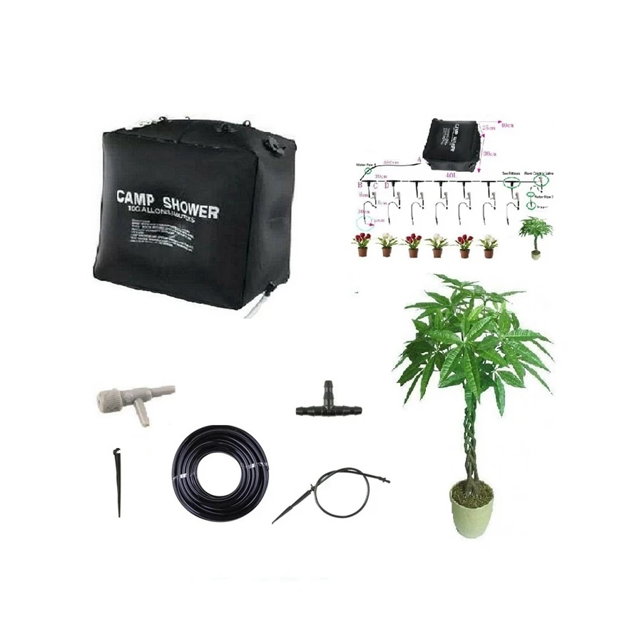 40L Home Micro Irrigation System Balcony Bonsai Flower Drip Irrigation Self-acting Watering Kits For 8 Flower Pots 50 Days