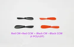 4pcs/lot K408 Mini 45mm CW/CCW Red Black Helicopter Propellers DIY Plastic Model RC Airplane Toys Motor