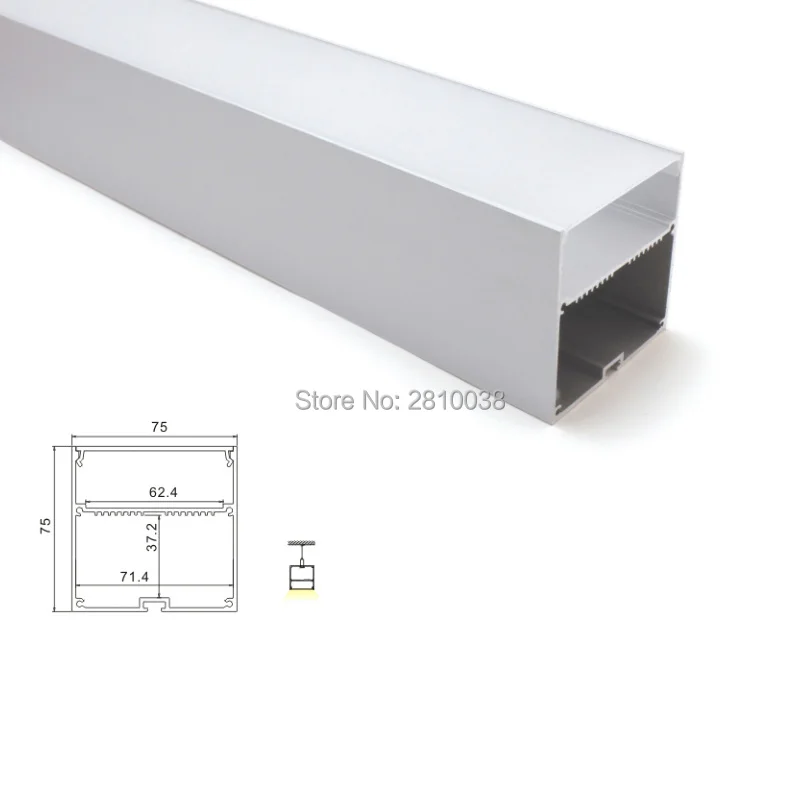 10 X1 M Sets/Lot 6063 alloy aluminium profile for led strips and U channel profile for ceiling or pendant lighting