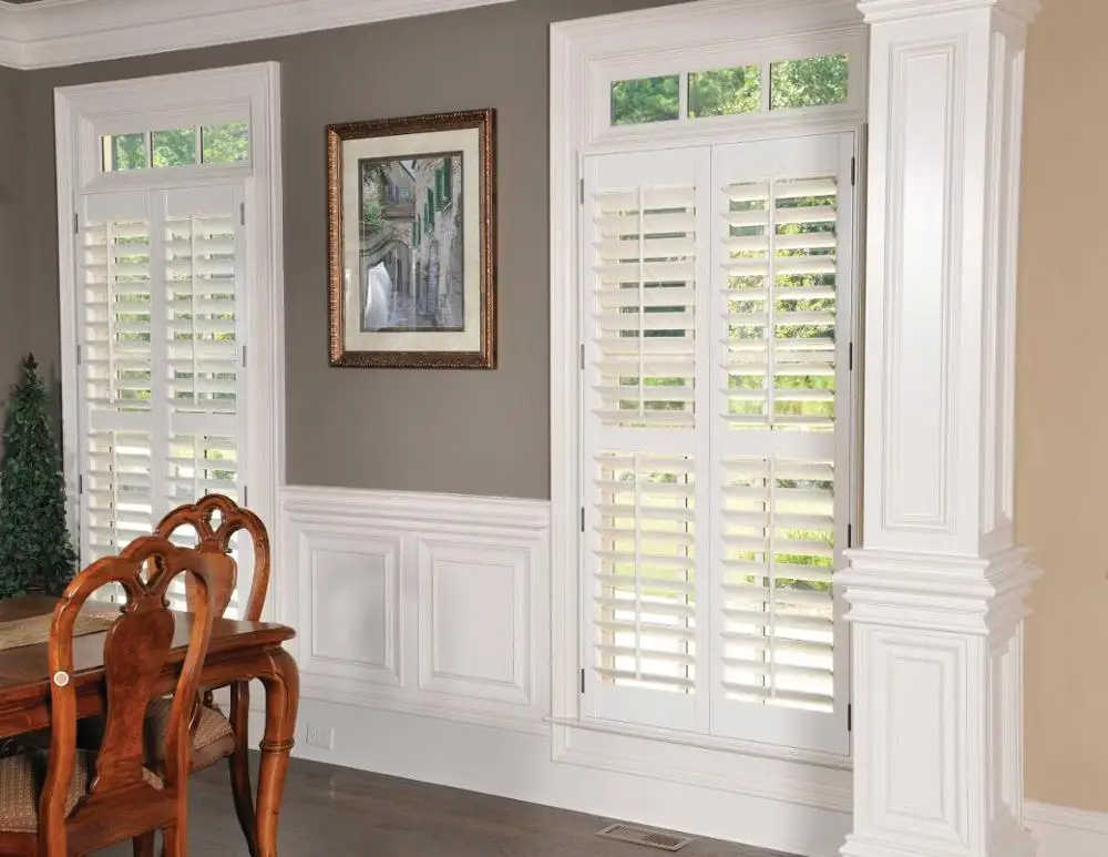 

European style interior wood plantation shutter louver slats for bi-fold and sliding door