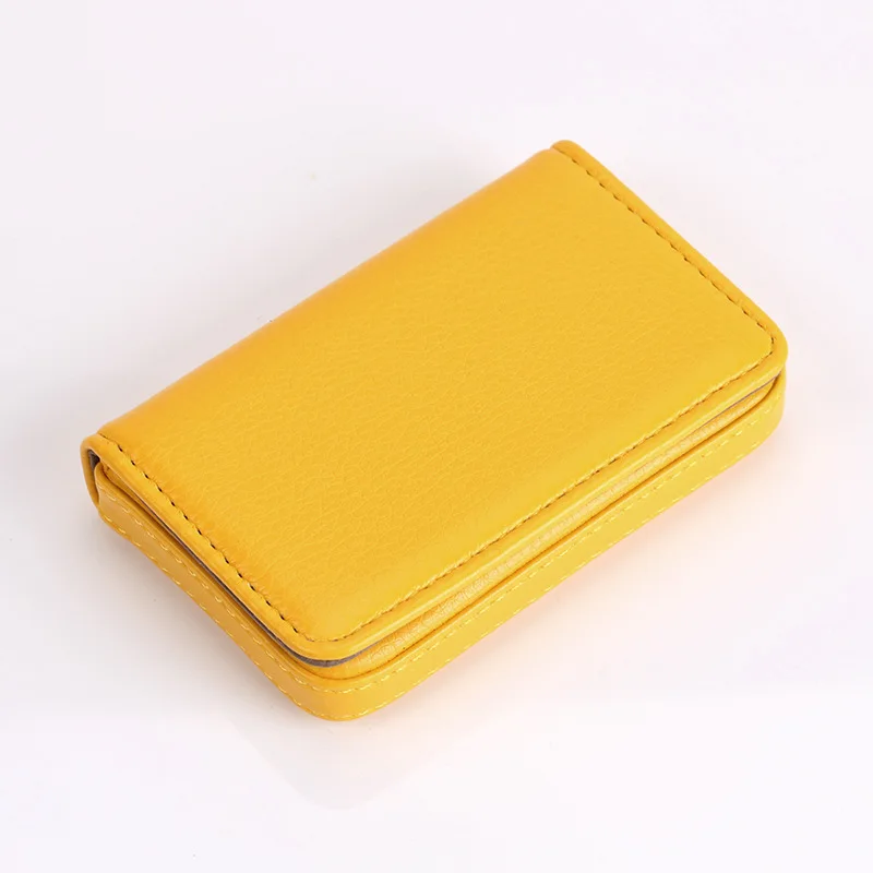 New Arrival High-Grade PU Leather+stainless Steel Men Credit Card Holder Women Metal Bank Card Case Card Box