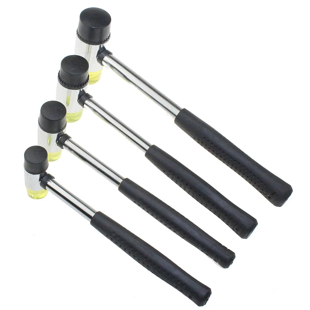 1 חתיכה Dia.25/30/35/40mm פלדת ידית להתקין פטיש גומי ראש למכונאי בניית יד כלים Martillo Martelo