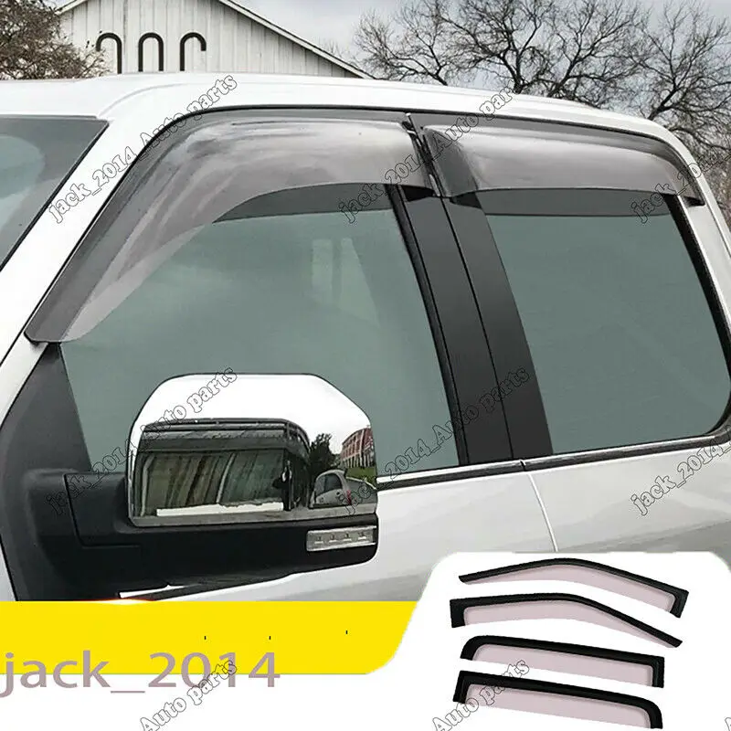 

For 2015 2016 2017 2018 Ford F150 4 Door Window Visor Rain Sun Guard 4pcs/set