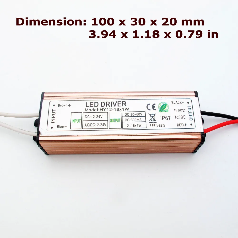 Jiaderui Waterproof AC/DC 12V - 24V to DC Constant Current LED Driver 10W 12W 15W 18W 20W 24W 30W 50W Low Voltage Power Adapter