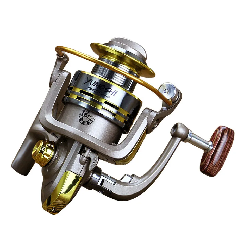 Metal Spool Spinning Fishing Reel 12BB 5.5:1 Superior Wheel for Freshwater Saltwater Fishing 1000 - 7000 Series