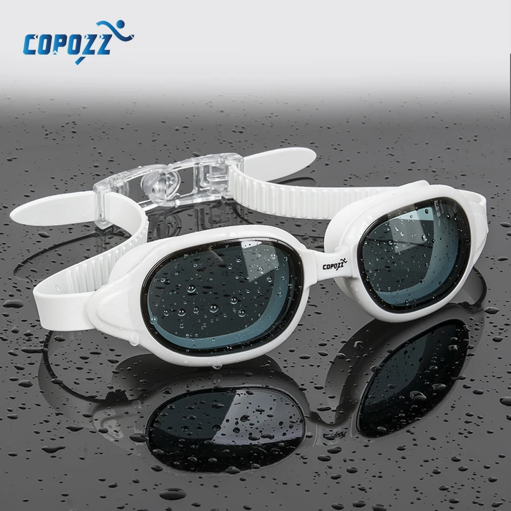 COPOZZ-Gafas de natación profesionales para hombres y mujeres, lentes de natación para adultos, antivaho, para piscina, de-1,5 A-7