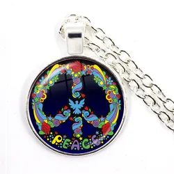 Peace Sign Necklaces Love Bus Surf Van Beach Summer Hippie Peace Car Necklace Retro Vintage Flower Power Hippi Jewelry Seventies