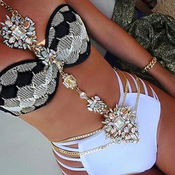 New Sexy Design Luxury Crystal Body Chain Fashion Maxi Waist Chain Statement Jewelry For Women  Statement Necklace body jewelry