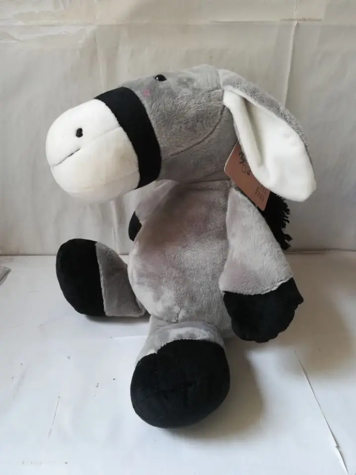 large 33cm cartoon gray donkey plush toy soft doll pillow toy Christmas gift s2211