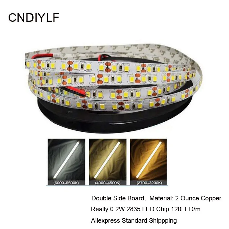 3Years Guarantee High Brightness 5M SMD White LED Strip 2835 24V 45-55w/5meter  Shipping Via Regisiter Air Mail