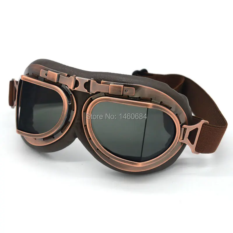 Evomosa Vintage WWII Pilot Flying Goggles Outdoor Sports Goggle Glasses for Motocross Motorcycle Dirt Bike ATV