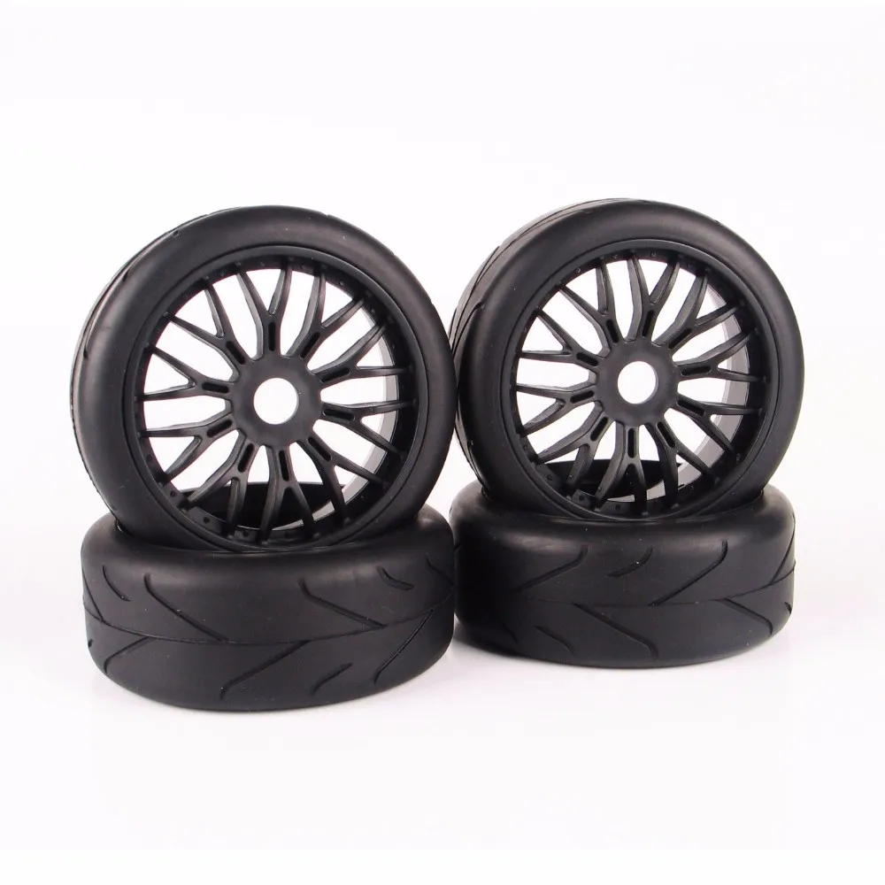 1:8 Scale Rubber Tires and Wheel Rims with 17mm Hex fit HSP HPI RC Buggy Off-Road Car Model Toys Accessories