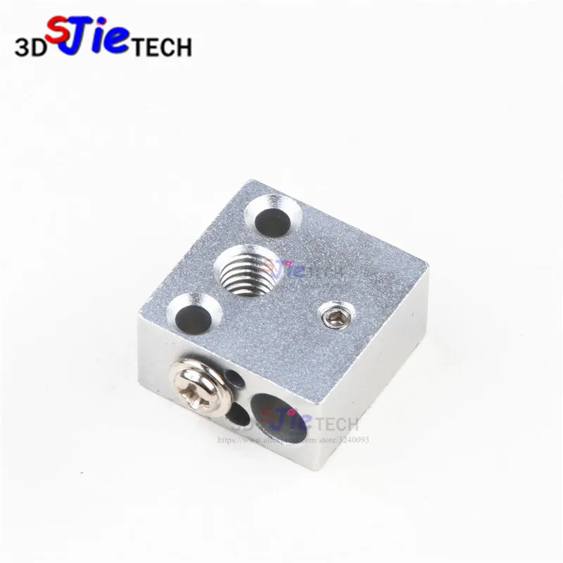 Upgrated Creality CR-10 metal heater block PT100 sensor cartridge M6 20*20*10mm MK10 for Creality CR-10 CR-10S 3D printer parts