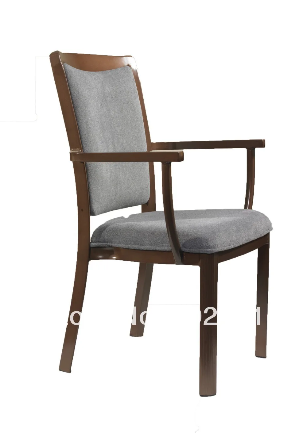 Stackable wood imitation Aluminum banquet Armchair,heavy duty fabric with high rub resistance,comfortable