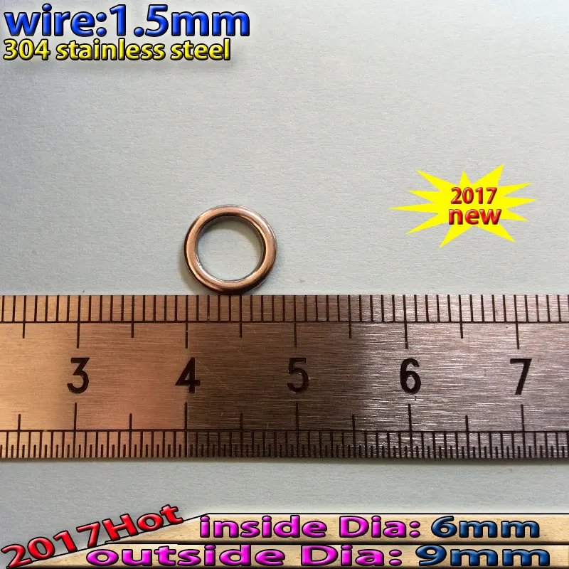 2017new fishing solid ring 1.5mm6mm9mmm 500pcs/lot  TEST 268KG Professional so trust