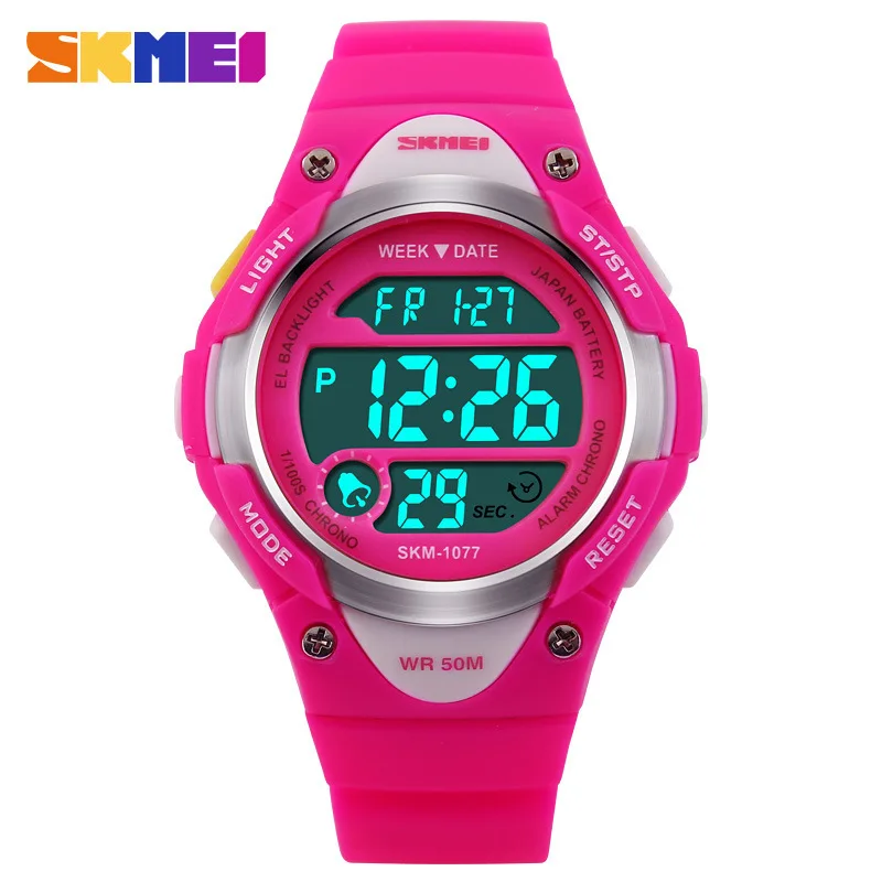 SKMEI Kinder Uhren Nette Kinder Uhren Sport Cartoon Uhr für Mädchen jungen Gummi kinder Digitale LED Armbanduhren Reloj