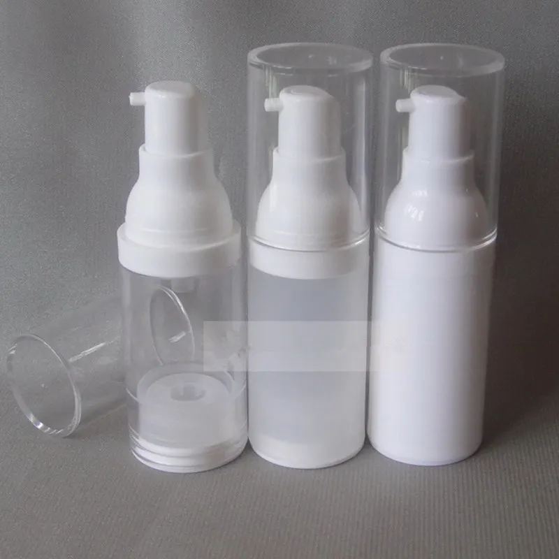 

15ml 30ml 50ml Travel PP white airless lotion pump bottle with plastic pump 1oz Refillable Plastic Airless Containeers F20172331